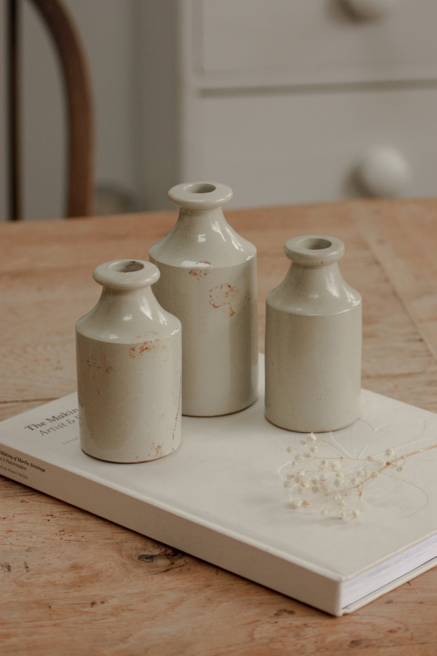 Set of three vintage stoneware bottles (set 3)