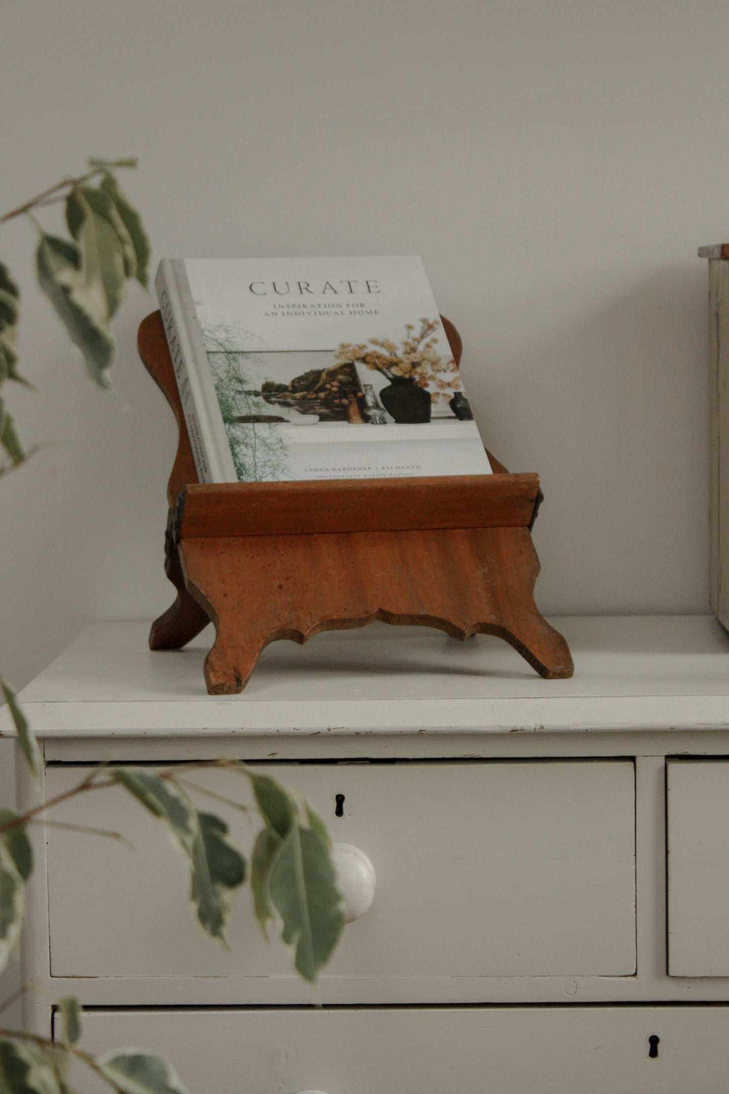 Vintage French wooden book stand