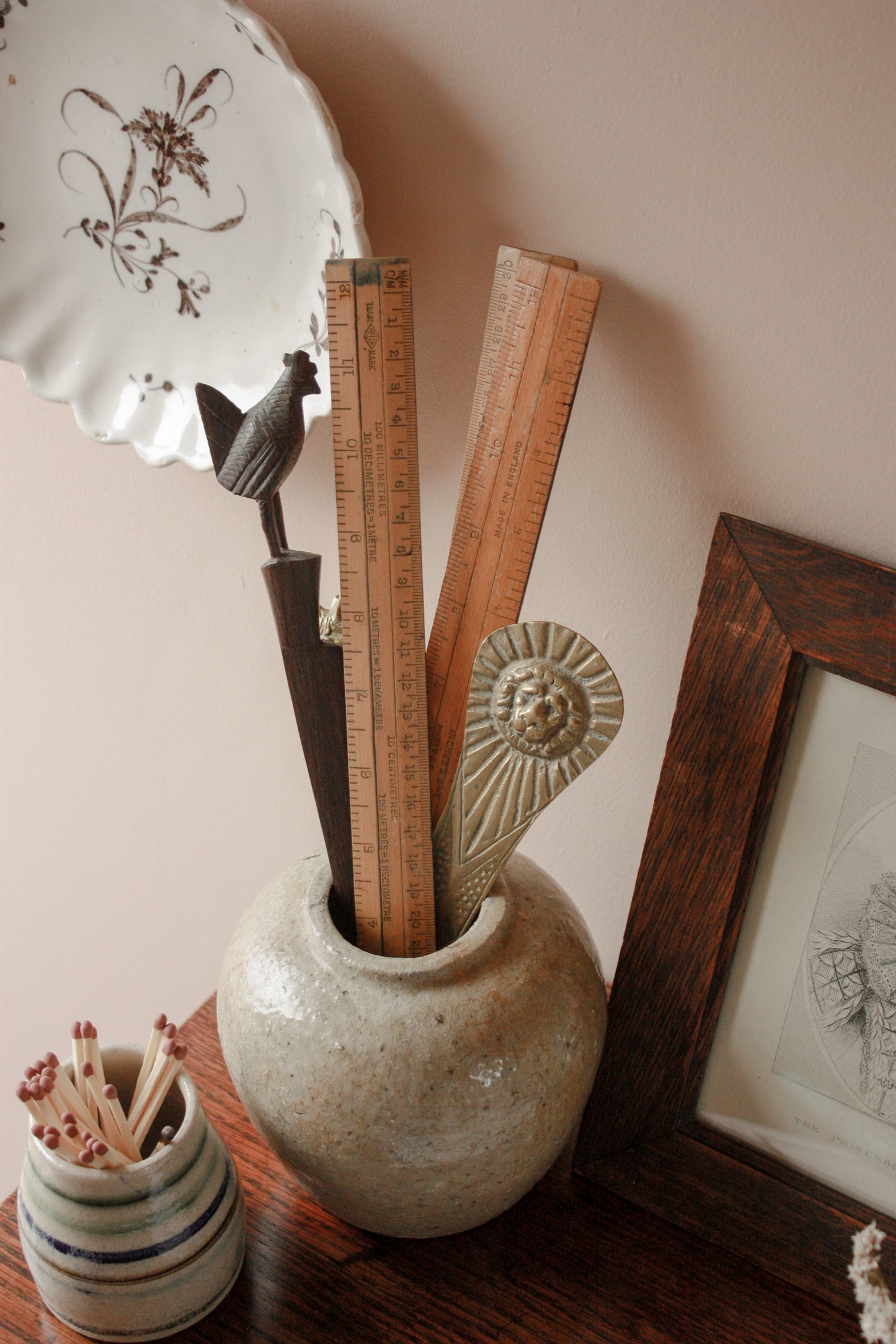 Vintage brass lion letter opener