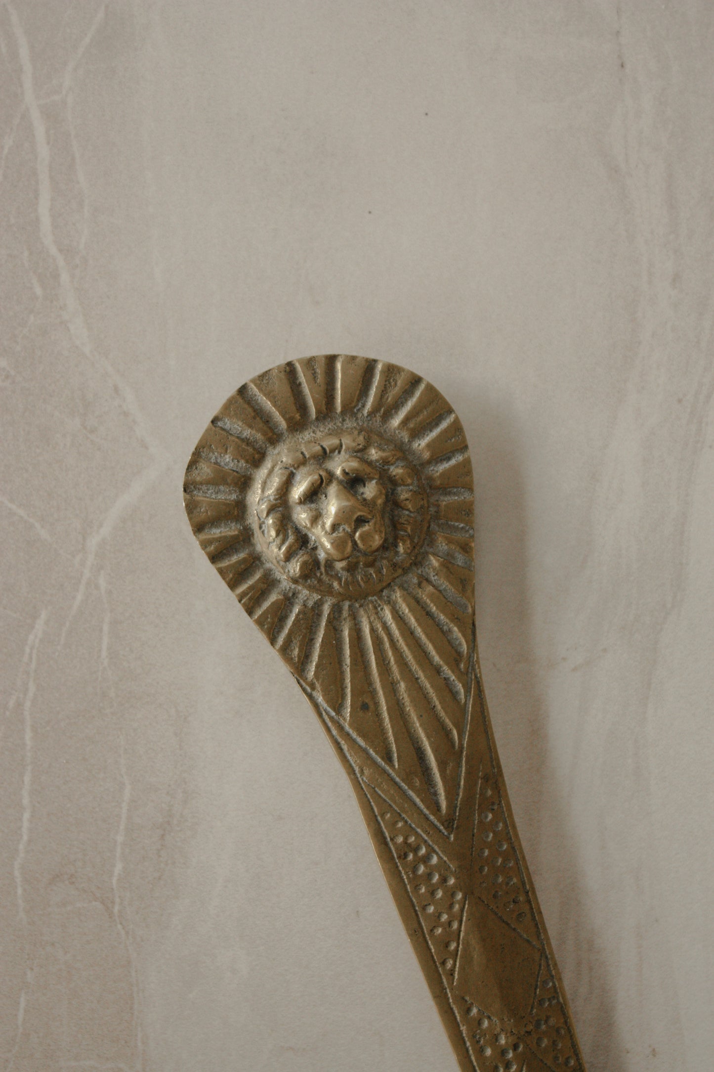 Vintage brass lion letter opener