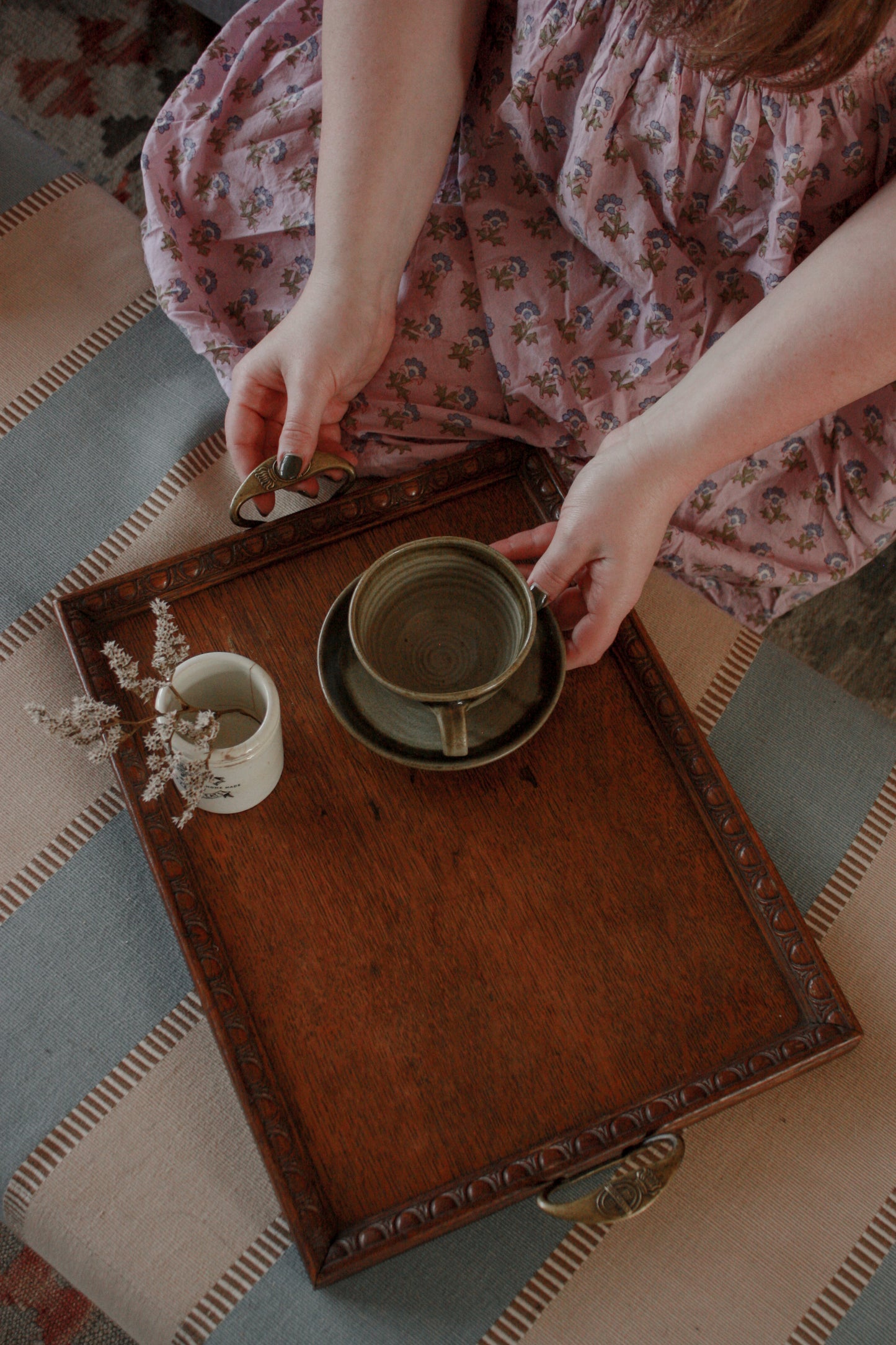 Antique WW1 wooden tray