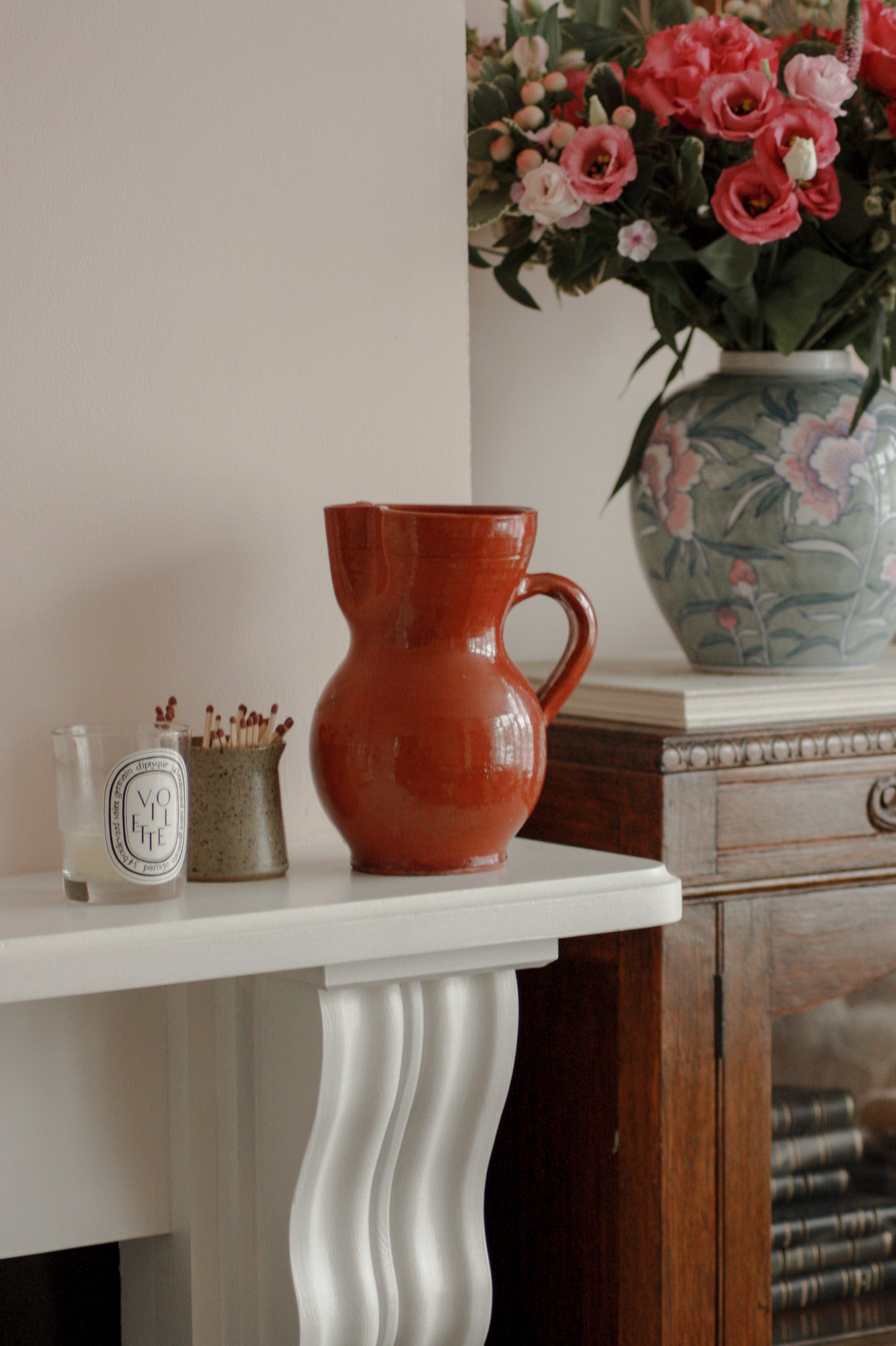 Vintage Spanish earthenware pitcher