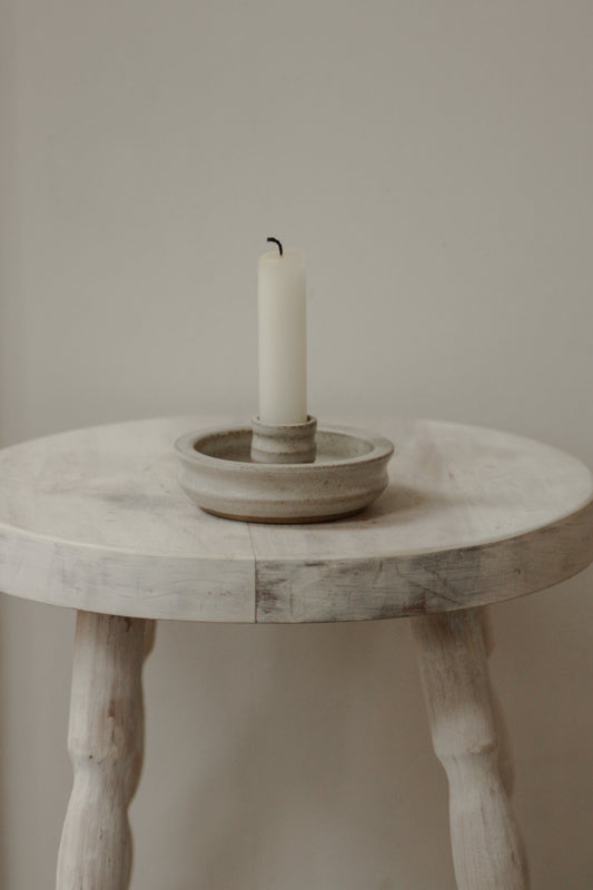 Studio pottery candleholder