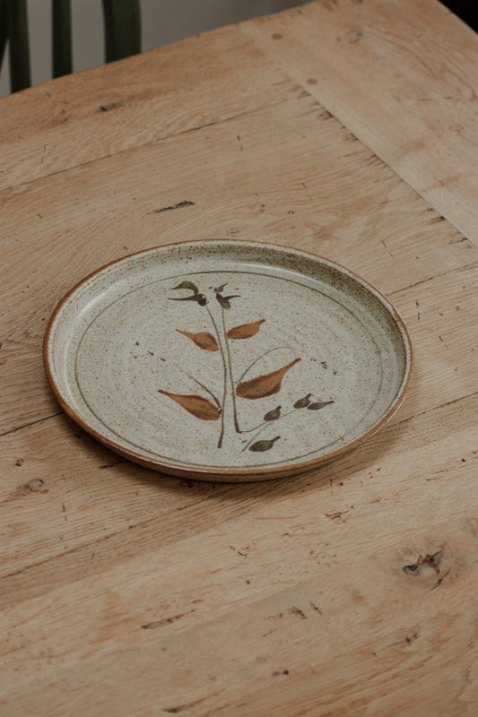 Vintage studio pottery rustic plate