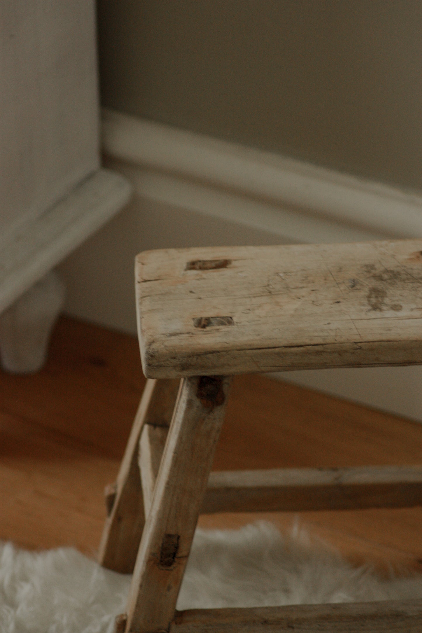 Vintage elm stool