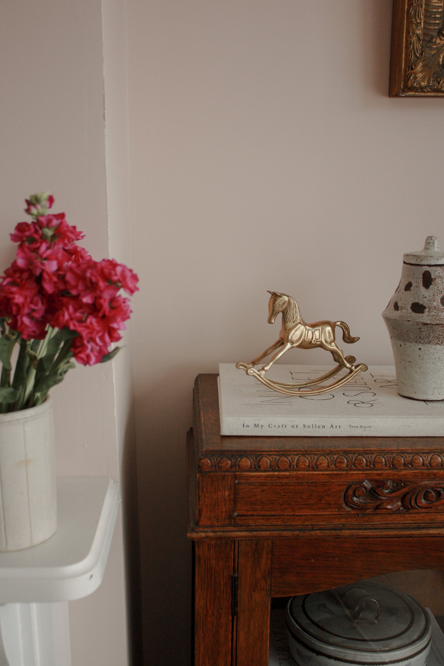 Vintage brass rocking horse