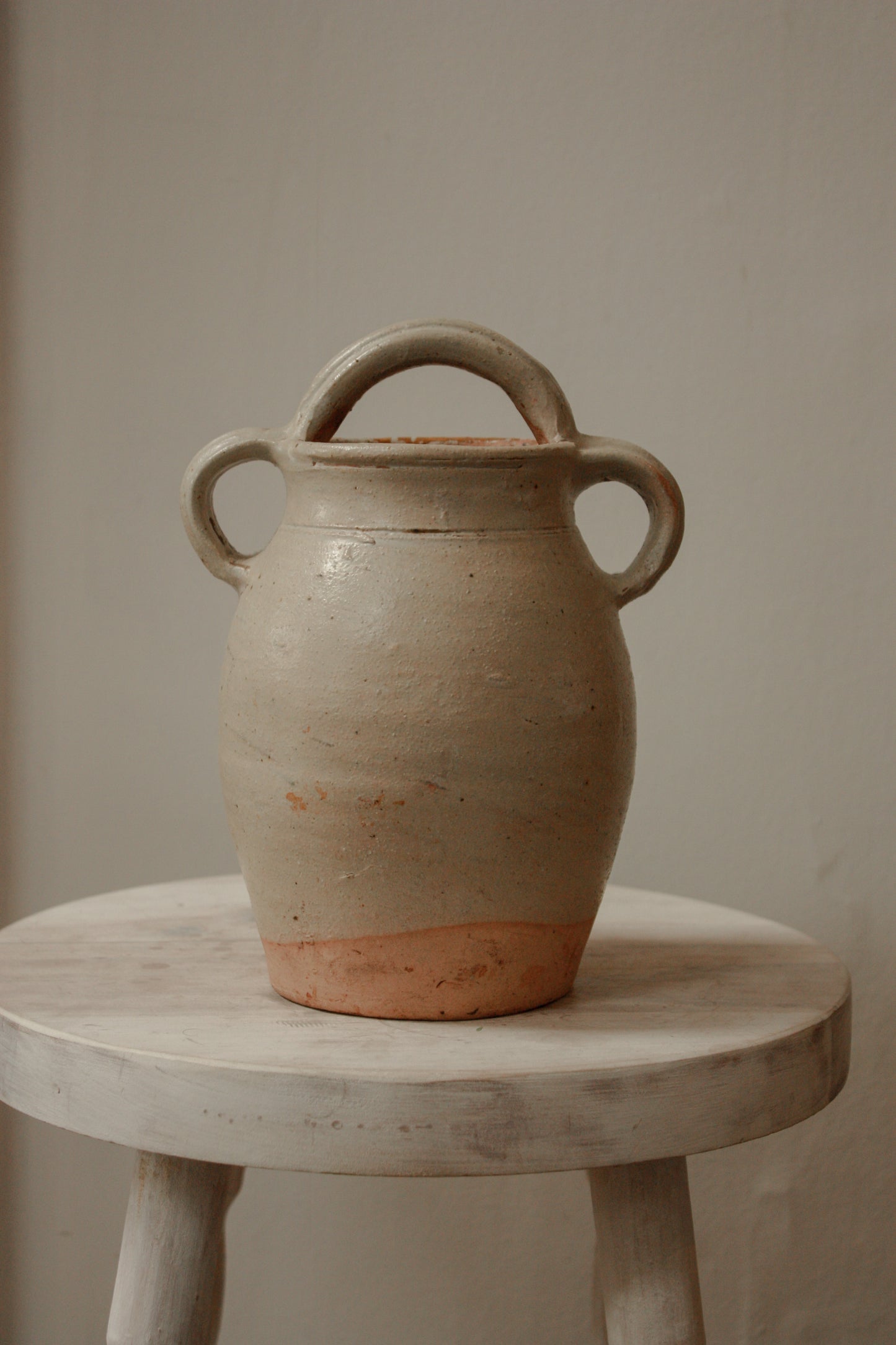 Vintage French stoneware oil jug