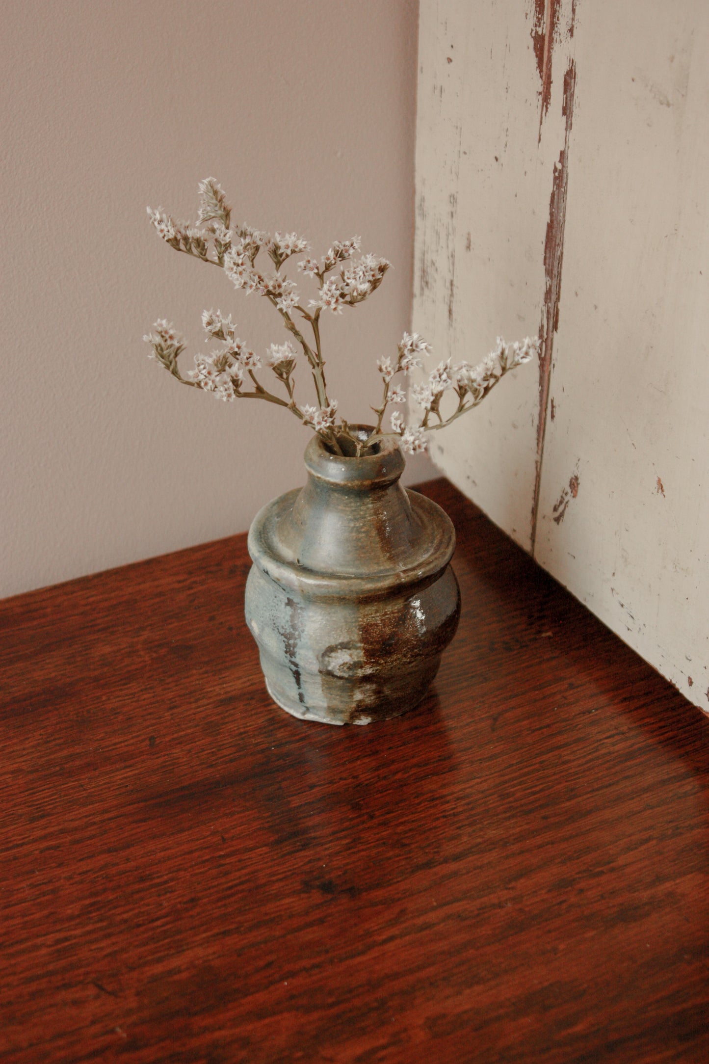 Vintage art pottery bud vase bottle