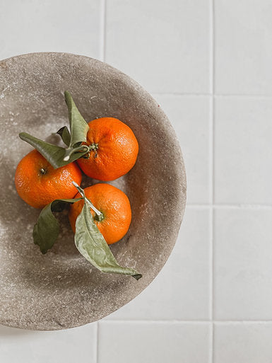 Old marble bowl