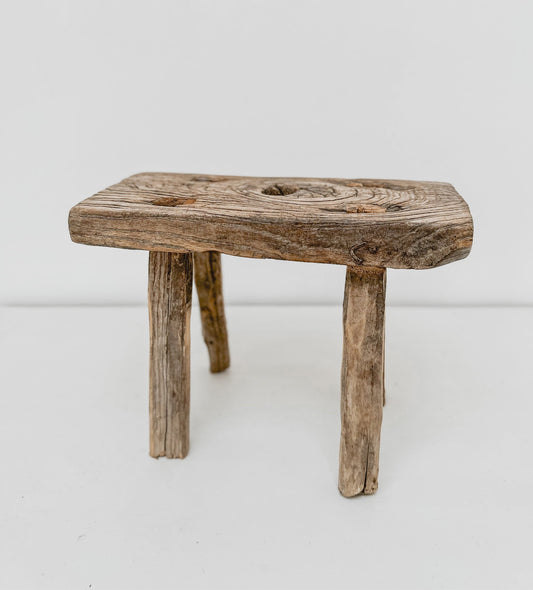 Vintage wooden mini stool / wooden riser